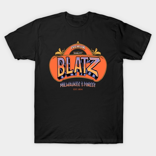 Blatz Logo T-Shirt by margueritesauvages